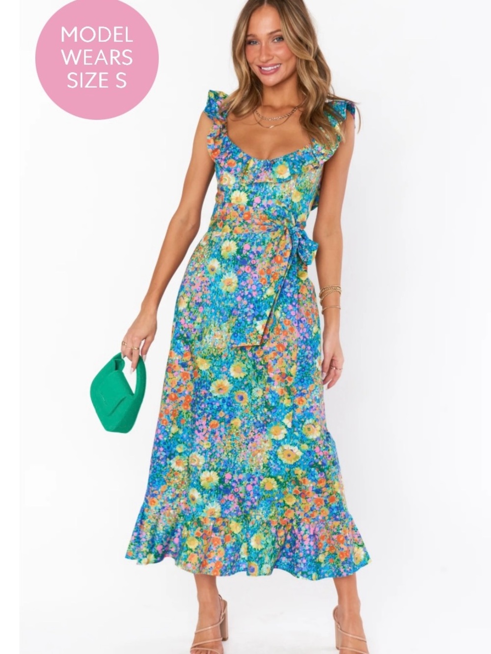Show Me Your MuMu Alexis Midi Dress NWT- Painterly Petals